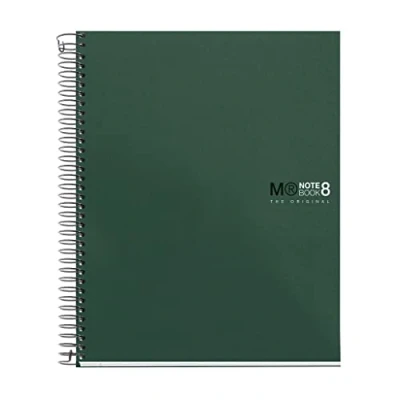 Abbildung von Miquelrius Notizbücher A5 The Original Notebook, 8 farbige Streifen, Polypropylen Einband, Format (148 x 210 mm), 2 Loch Lochung, 200 Blatt mit 70 g/m², Horizontale Streifen 7 mm, Grau