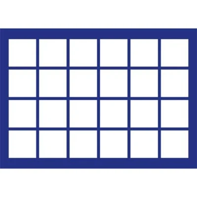 Abbildung von Safe, Tableau, Modell D Fach Abm: 46x46 mm. (24 Stk.) Königsblau 327x227x10 pro Stk.