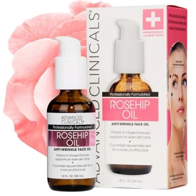 Abbildung von Advanced Clinicals Rosehip Oil Anti wrinkle 1.8 Fl Oz. by