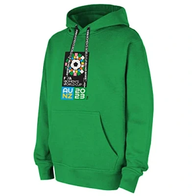Abbildung von FIFA Offizielle Frauenfußball Weltmeisterschaft 2023 Hoodie für Erwachsene, Grün, Groß