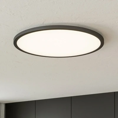 Abbildung von Brilliant LED Panel Tuco, Dimmfunktion, fest integriert, Ø 50cm, dimmbar, CCT, 3900 lm, Fernbedienung, Kunststoff, schwarz/weiß