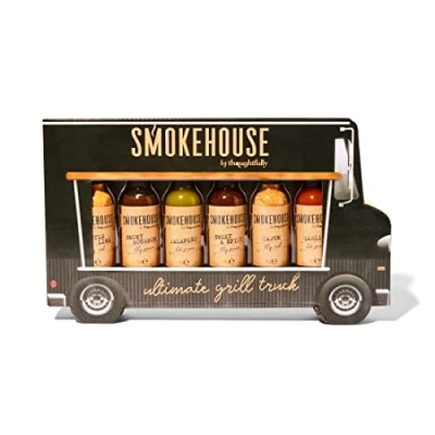 Abbildung von Smokehouse by Thoughtfully Gourmet Ultimate Grill Truck Geschenkset, lustige Verpackung in Form eines Food Trucks, inklusive BBQ Rubs, Saucen und scharfen Saucen, 6er Set