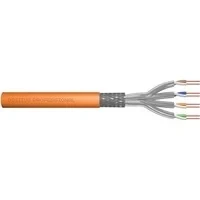 Abbildung von DIGITUS 250 m Cat 7 Netzwerkkabel S FTP (PiMF) Simplex BauPVO Dca LSZH Halogenfrei 1200 MHz Kupfer AWG 23/1 PoE+ Kompatibel LAN Kabel Verlegekabel Ethernet Orange