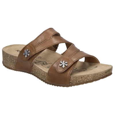 Abbildung von Josef Seibel Pantolette &quot;Tonga 82&quot;, Plateau, Sommerschuh, Schlappen mit kleinem Blütendetail