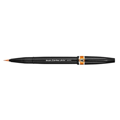 Abbildung von Pentel SESF30C FX Brush Sign Pen Artist Pinselstift mit extra feiner Pinsel Spitze, 1 Stück orange