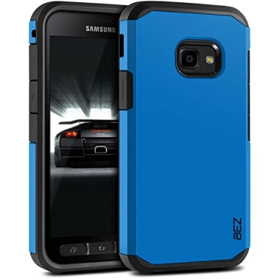 Abbildung von BEZ® Hülle für Xcover 4 Hülle, 4S Handyhülle Stoßfestes Kompatibel Samsung Galaxy / 4s, [Heavy Duty Serie] Outdoor Dual Layer Armor Case Handy Schutzhülle Robuste Blaue