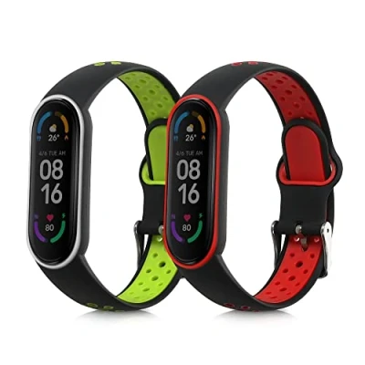 Abbildung von kwmobile 2X Sportarmband kompatibel mit Xiaomi Mi Smart Band 6 / 5 Armband Fitnesstracker Set aus TPU Silikon