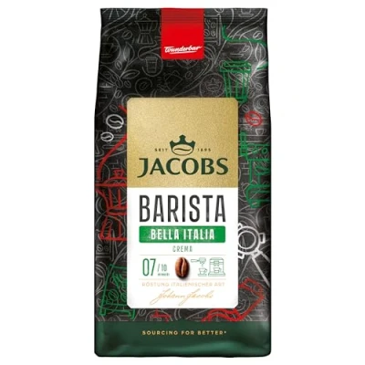 Abbildung von Jacobs Barista Selektion des Jahres Bella Italia Kaffeebohnen 1kg Intensiv, Fruchtig, Kakao Note, Arabica &amp; Robusta Bohnen, Intensität 7/10, ideal für Caffè Crema, Café au Lait oder Latte Macchiato