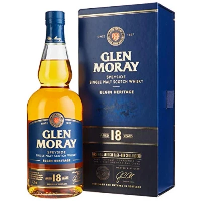 Abbildung von Glen Moray 18 Jahre Schottischer Single Malt Whisky aus der Speyside mit Geschenkverpackung 1 x 0,7 l