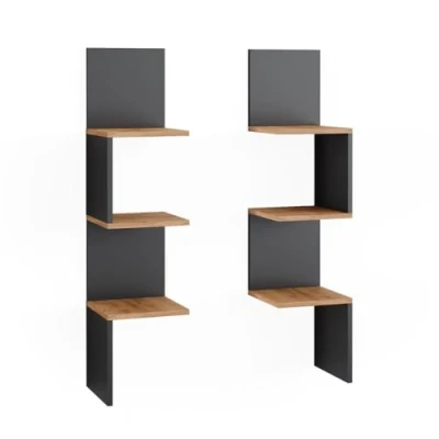 Abbildung von Vicco Eckregal Paolo, Anthrazit, 28 x 116.4 cm 2er Set