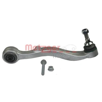 Abbildung von METZGER 58020001 Querlenker KIT + mit Gummilager, Trag /Führungsgelenk Vorderachse links, unten Aluminium BMW: 7, 6 Coupe, Cabrio