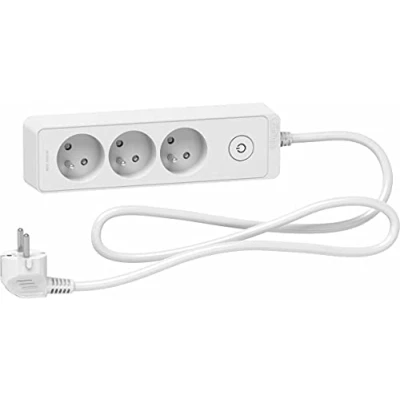 Abbildung von Unbekannt Schneider Electric SC5ST9331W Verlängerungskabel mit 3 Steckdosen, 2P+T, 1,5 m, Weiß, Câble 1,5m