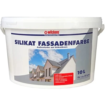 Abbildung von Wilckens Farben Fassadenfarbe, Silikat Dispersionsfarbe Außen Weiß 10 L