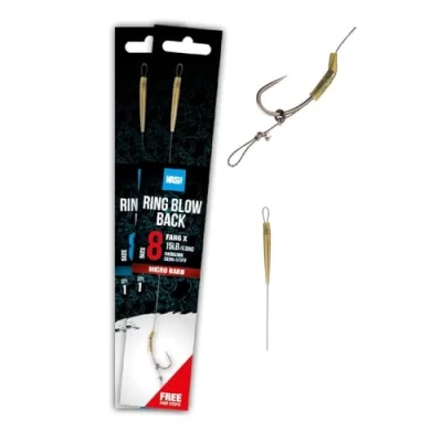 Abbildung von Nash Tube Blow Back Rig Hakengröße 8 (15lb) Karpfen Vorfächer