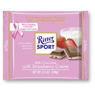 Abbildung von Ritter Sport Bars, Milk Chocolate with Strawberry Creme, 3.5 Ounce (Pack of 12) by