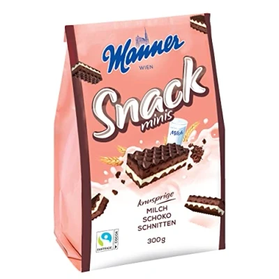 Abbildung von Manner Snack Mini Milch schokolade Knuspergenuss für Zwischendurch 1er Pack (1 x 300 g)