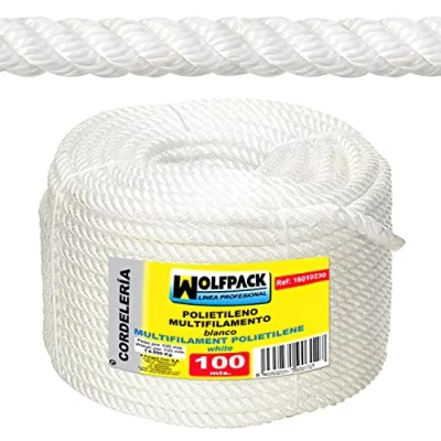 Abbildung von Wolfpack 16010205 Rolle aus mehrfädrigem Seil, Polypropylen, 100 m x 6 mm