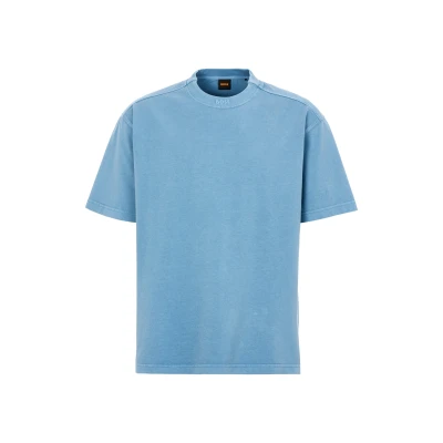 Abbildung von BOSS DYE Tshirt basic, Herren, Größe: Small, Light pastel blue