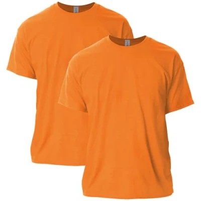 Abbildung von Gildan Unisex Erwachsene Ultra Cotton T Shirt, Style G2000, Multipack Hemd, Safety Orange (2er Pack), XXL