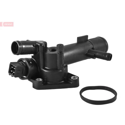 Abbildung von DENSO DTM89575 Kühlwasserthermostat 89C mit Dichtungen RENAULT: CLIO 2, Kangoo I, MASTER 2 Kasten, OPEL: Vivaro A Kastenwagen, Combi
