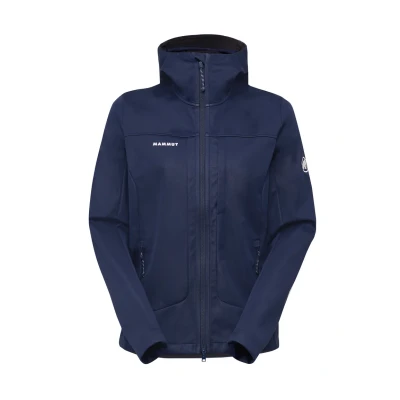 Abbildung von Mammut Ultimate Hooded Jacket Women Softshelljacke, Damen, Größe: Large, Marine