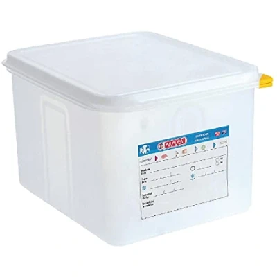 Abbildung von Araven Lebensmittelbehälter, 12,5 l (1/2 GN), 200 x 325 265 mm, 4 Stück, Gelb