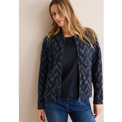 Abbildung von Cecil Jaquard MIT Struktur Bomberjacke, Damen, Größe: XL, Blau