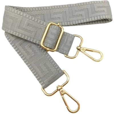 Abbildung von Verstellbarer Schultergurt für Taschen Hellgrau, Taschengurte zum Wechseln, Taschengurt Breit mit Karabiner Gold, 80 130 cm Tragegurt Tasche Damen Schulterriemen, Handtasche, 3.8cm, 1303
