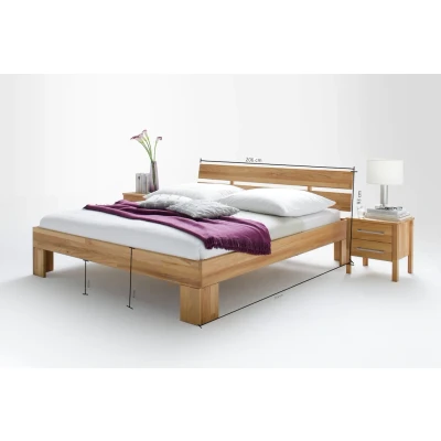Abbildung von Home affaire Massivholzbett &quot;Modesty II&quot;, aus massiver Kernbuche, in verschiedenen Breiten, mit Metallbeschlägen