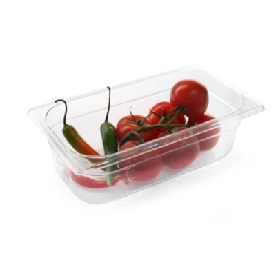 Abbildung von HENDI Gastronormbehälter, Temperaturbeständig von 40 bis 110C, Skalierung, Geruchs und geschmackneutral, 2,5L, Polycarbonat, GN 1/3, 325x176x(H)65mm, Transparent
