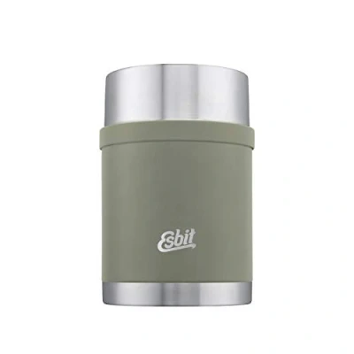 Abbildung von Esbit Thermobehälter Sculptor für Essen Warmhaltebehälter 750 ml in Stone Grey aus Edelstahl warme und kalte Speisen