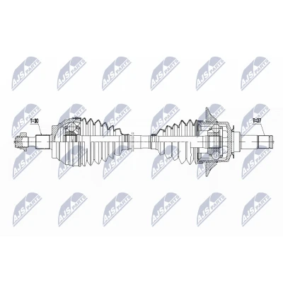 Abbildung von NTY NPW ME 068 Antriebswelle Vorderachse links 672 MERCEDES BENZ: ML Klasse