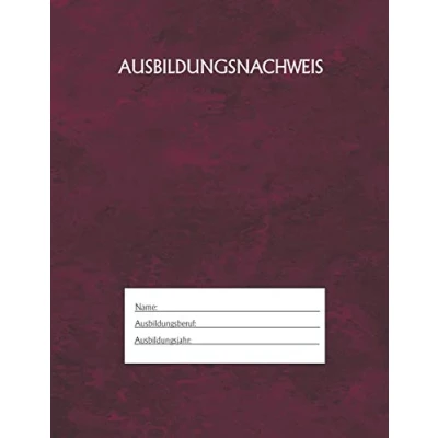 Abbildung von Ausbildungsnachweis: Berichtsheft Ausbildung / Ausbildungsnachweisheft täglich/wöchentlich ausreichend für 1 Lehrjahr 1Woche je Seite/ Montag bis Sonntag Motiv Rot