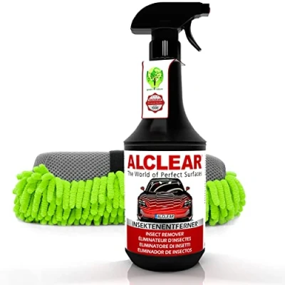 Abbildung von Insektenreiniger Bundle ALCLEAR Insektenentferner 1L + Nuke Guys 2in1 Chenille Insektenschwamm ideales Set zur Insektenreinigung am Auto