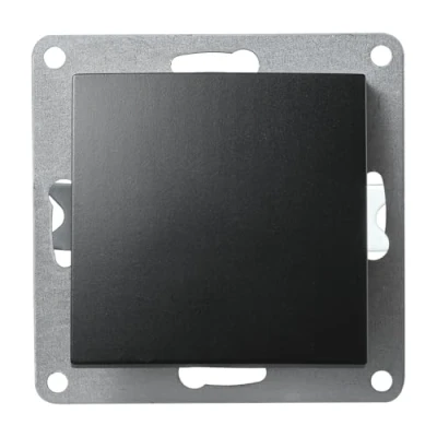 Abbildung von MC POWER Kreuzschalter FLAIR 10A Lichtschalter Unterputz 250V ein aus Schalter, Wippschalter Schraubklemmen Anschluss, matt Schwarz