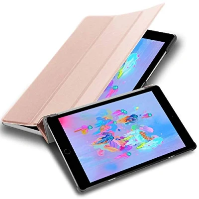 Abbildung von Cadorabo Hülle kompatibel mit Apple iPad PRO (9.7 Zoll) Tablethülle Auto Wake Up aus Premium Kunst Leder Flip Klappbare Stoßfeste Magnetische Cover für Tasche in Rosa