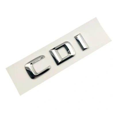 Abbildung von 3D ABS Schwarz Chrom Logo B200 Buchstaben Kofferraum Abzeichen Aufkleber 4MATIC Emblem kompatibel mit Mercedes Benz W246 W245 Zubehör (Color : CDI Chrome)