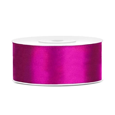 Abbildung von 25m Satinband Satin Geschenkband fuchsia 25mm breit