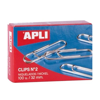 Abbildung von Clips Niquelados N2 32mm 100 Unidades