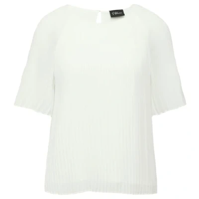 Abbildung von s.Oliver Black Label Damen 2164910 Plissee Blouse, Ecru, 36