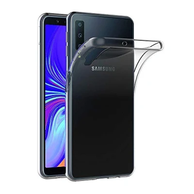 Abbildung von AICEK Compatible Samsung Galaxy A7 2018 Hülle, Transparent Silikon Schutzhülle für Case Clear Durchsichtige TPU Bumper Handyhülle (6,0 Zoll)
