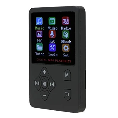 Abbildung von Goshyda MP3 Player/MP4 Player, USB2.0 Dünner, Leichter, tragbarer Farbbildschirm HiFi Musik Player Unterstützung für 32 GB Speicher SD Karte(Schwarz)