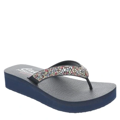 Abbildung von Skechers Damen Cali Vinyasa WILD Daisies, Marineblauer Mitobuck Mehrsteinbesatz, 36 EU