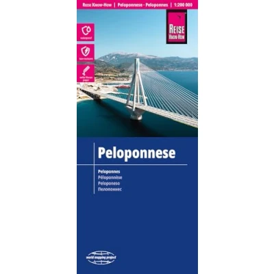 Abbildung von Reise Know How Landkarte Peloponnese / Peloponnes (1:200.000): reiß und wasserfest (world mapping project)