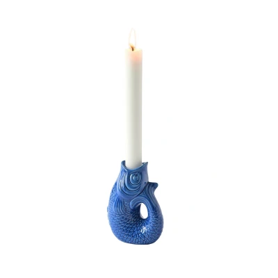 Abbildung von Giftcompany Monsieur Carafon Kerzenhalter Fisch XS azure 12,7cm