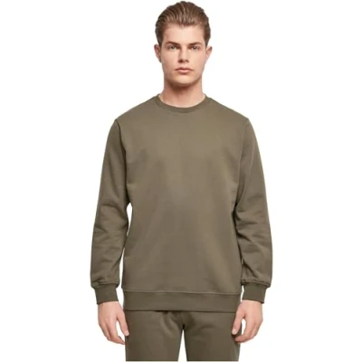 Abbildung von Build Your Brand Herren BB003 Basic Crewneck Sweatshirt, Olive, 4XL