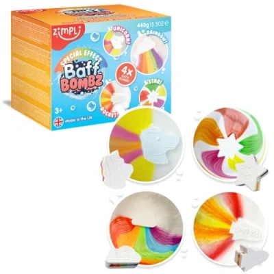 Abbildung von Zimpli Kids Baff Bombz Badebomben Regenbogen, Raumschiff, Mond &amp; Sterne