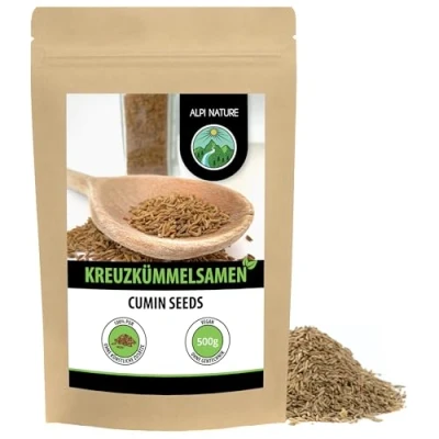 Abbildung von Kreuzkümmel ganz (500g), Kreuzkümmelsamen 100% naturrein, Kümmelkörner natürlich ohne Zusätze, vegan