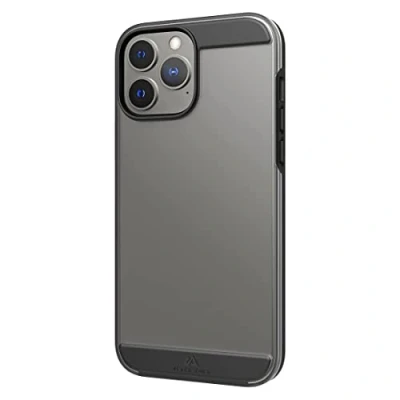 Abbildung von Black Rock Hülle Air Robust Case Passend für Apple iPhone 13 Pro Max I Handyhülle, Transparent, Durchsichtig, Dünn (Schwarz)
