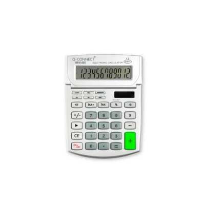 Abbildung von Q Connect KF01605 Tischrechner, 12 stellig weiß